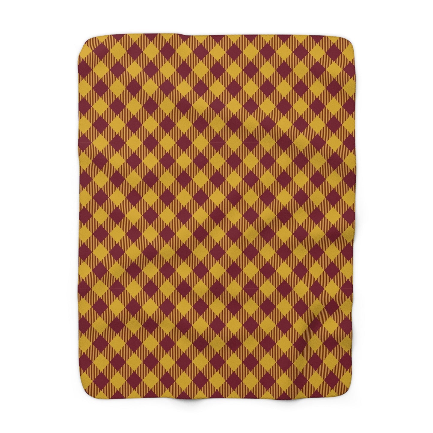 Sherpa Blanket | Red & Yellow | Gingham