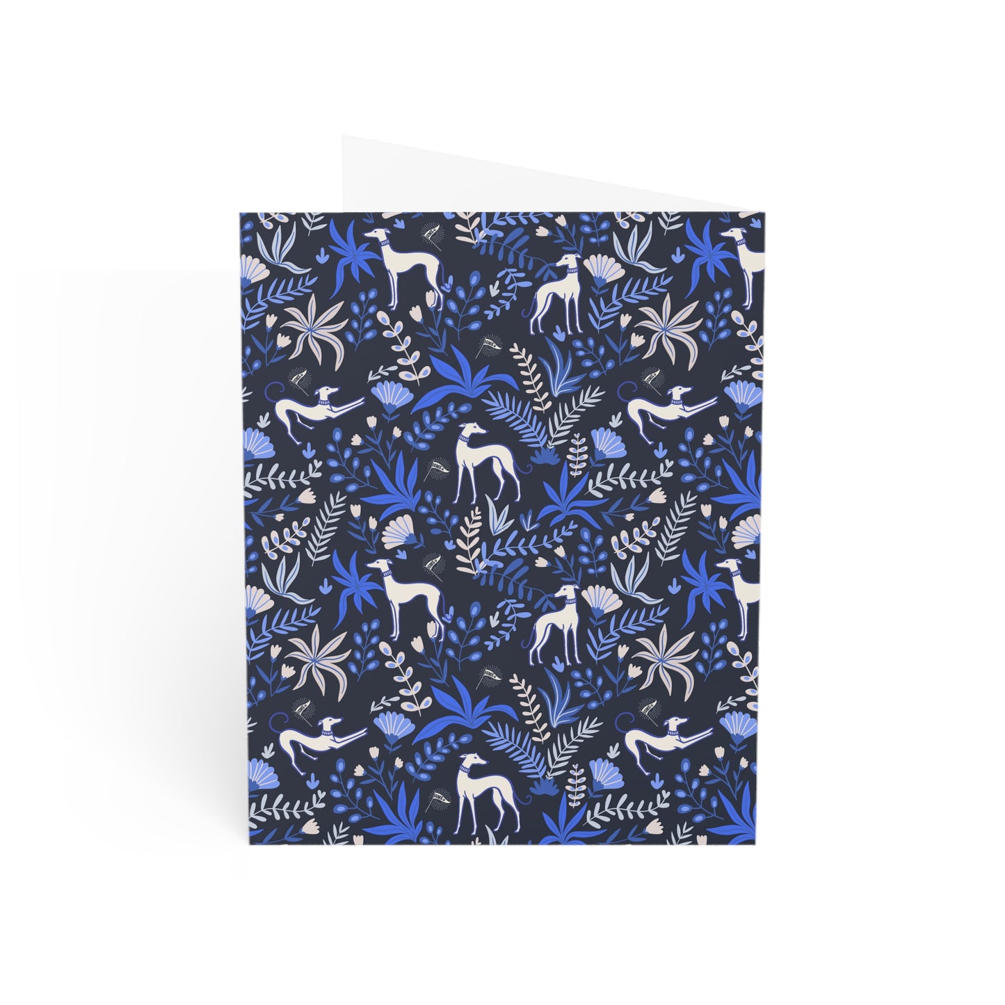 Monogram Notecards | Greyhounds | Blue Fern