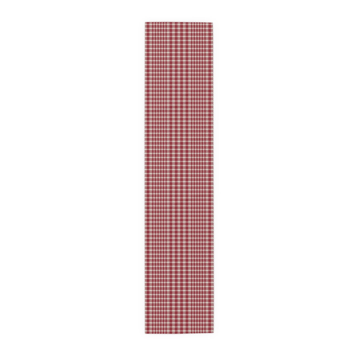 Table Runner | Maroon & White | Tweed