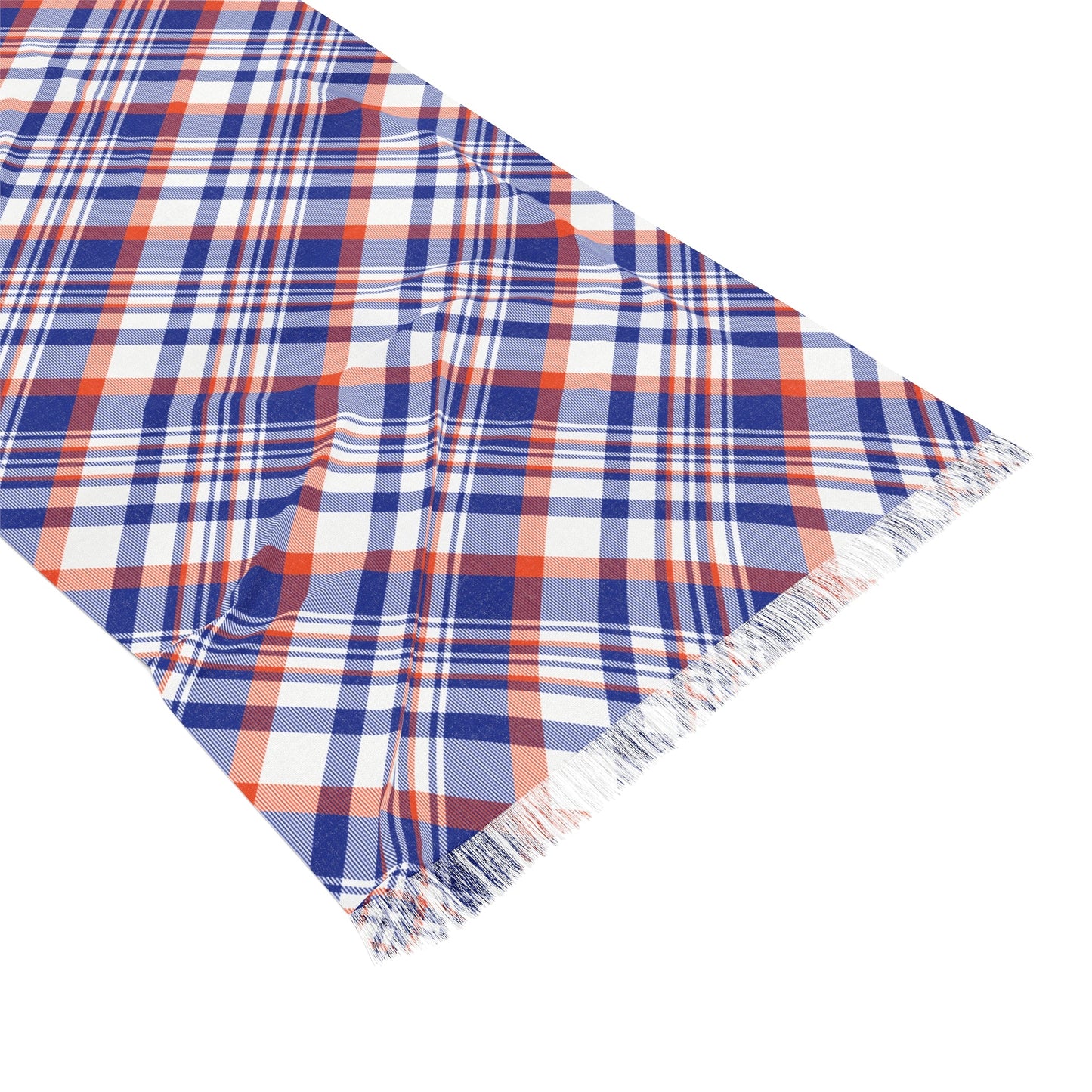 Scarf | Bright Blue & Orange | Tartan