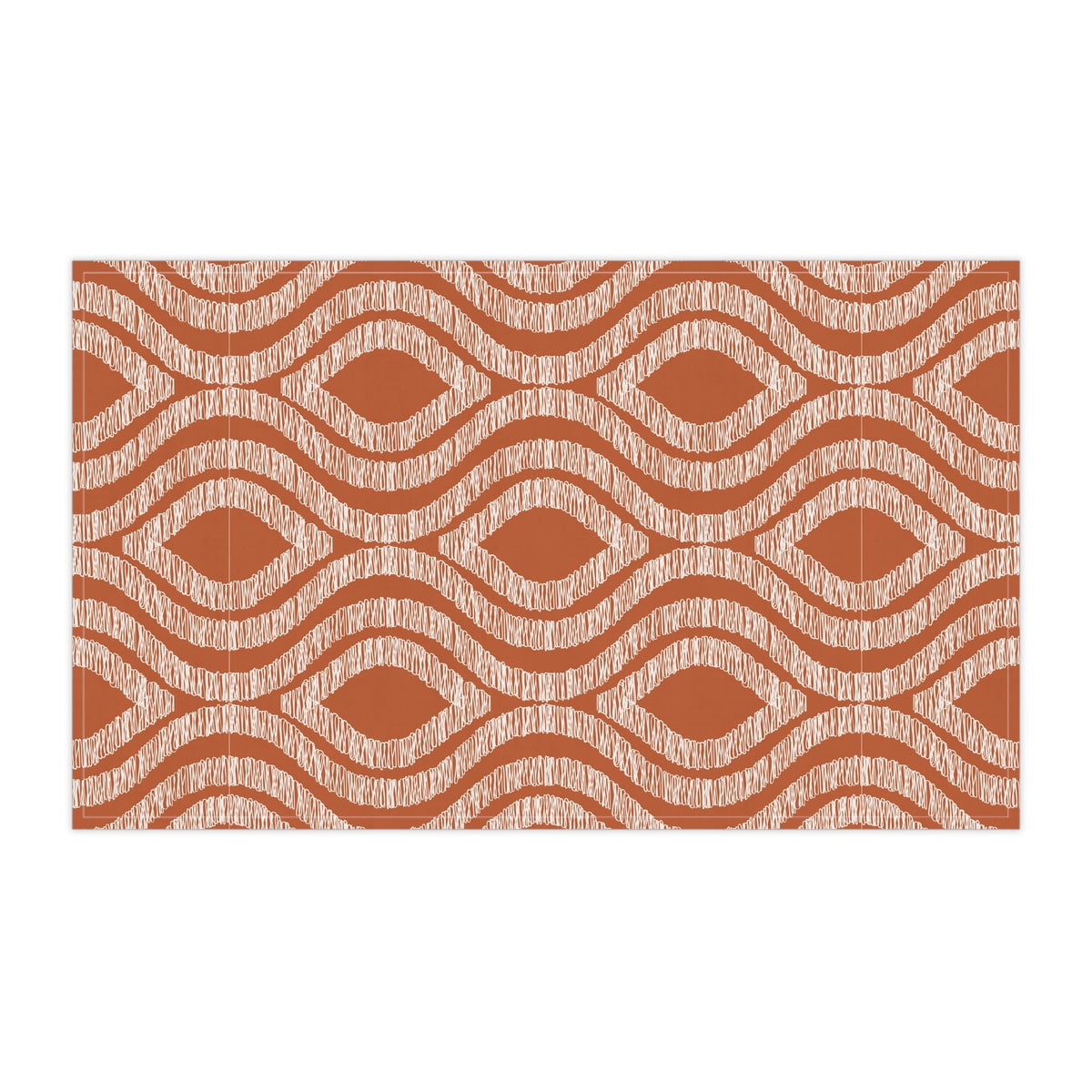 Tea Towels | Dark Orange & White | Ogee