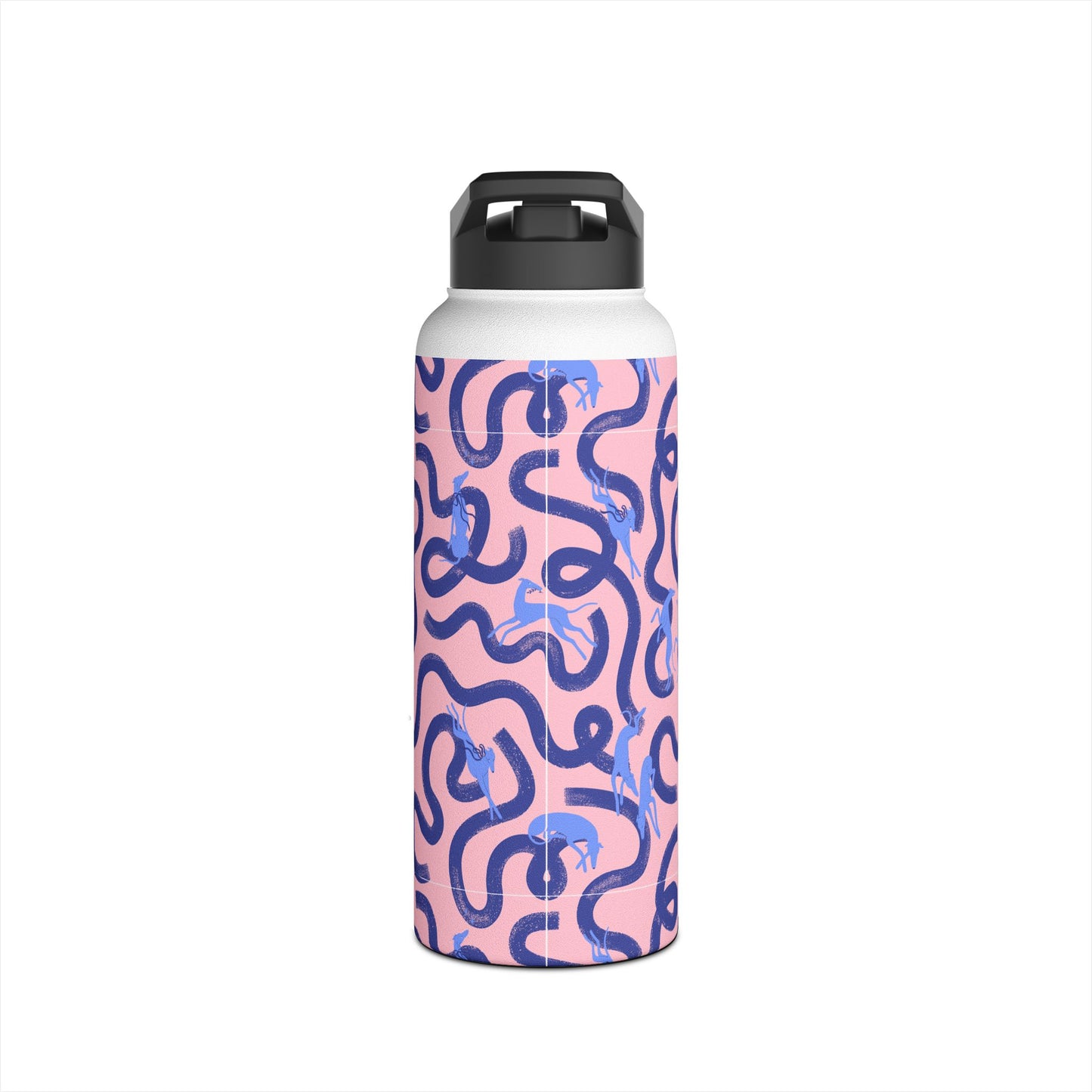 Insulated Water Bottle | Greyhounds | Pink Ribbon
