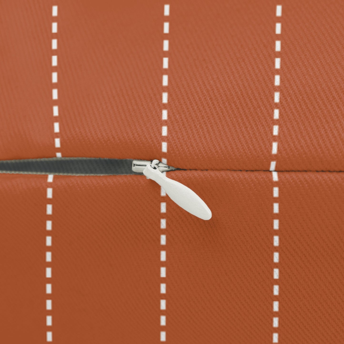 Pillow | Dark Orange & White | Pinstripe