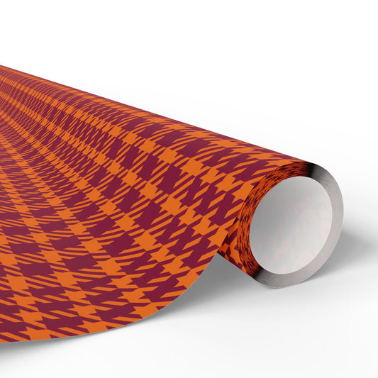 Gift Wrap | Maroon & Orange | Tweed