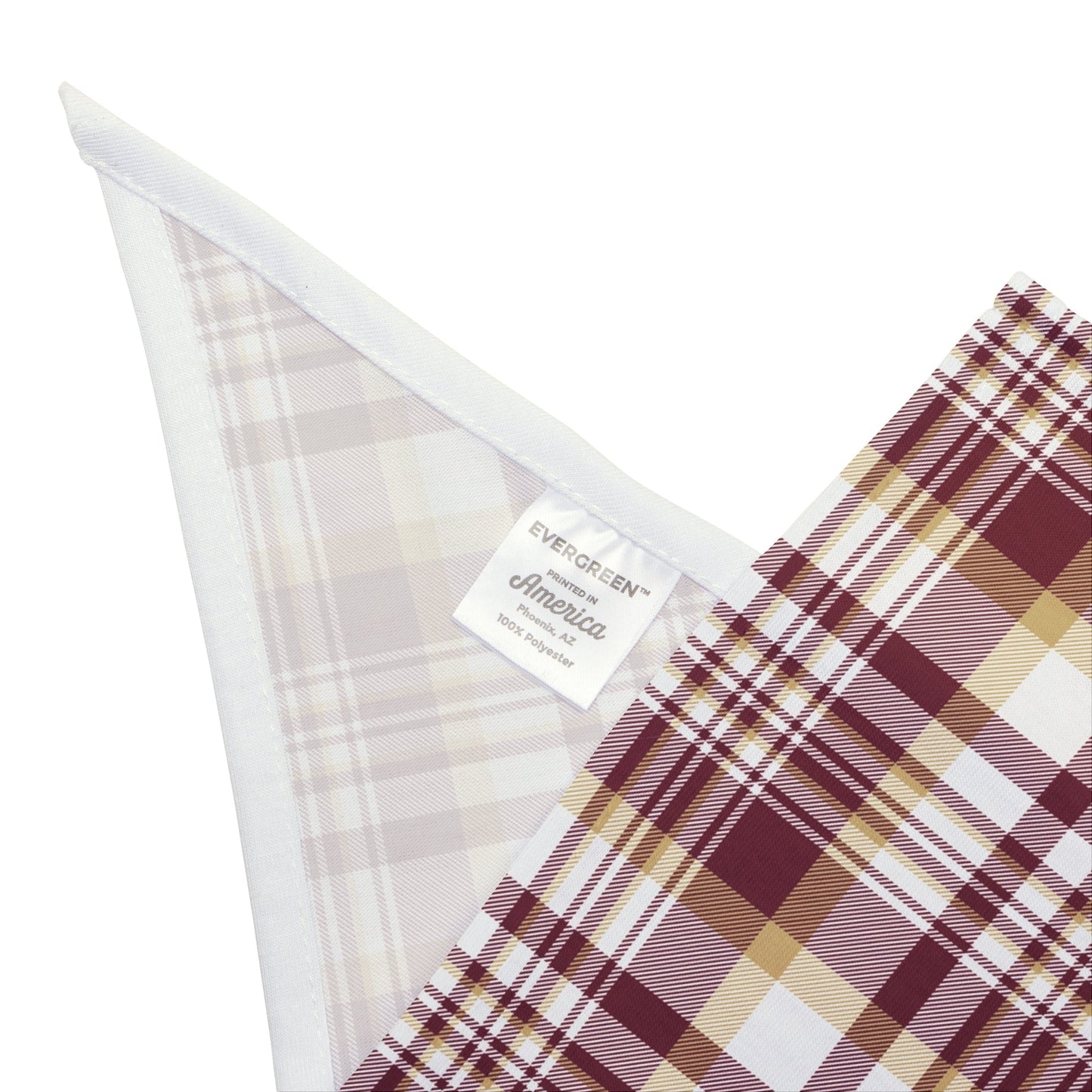 Pet Bandana | Maroon & Gold | Tartan