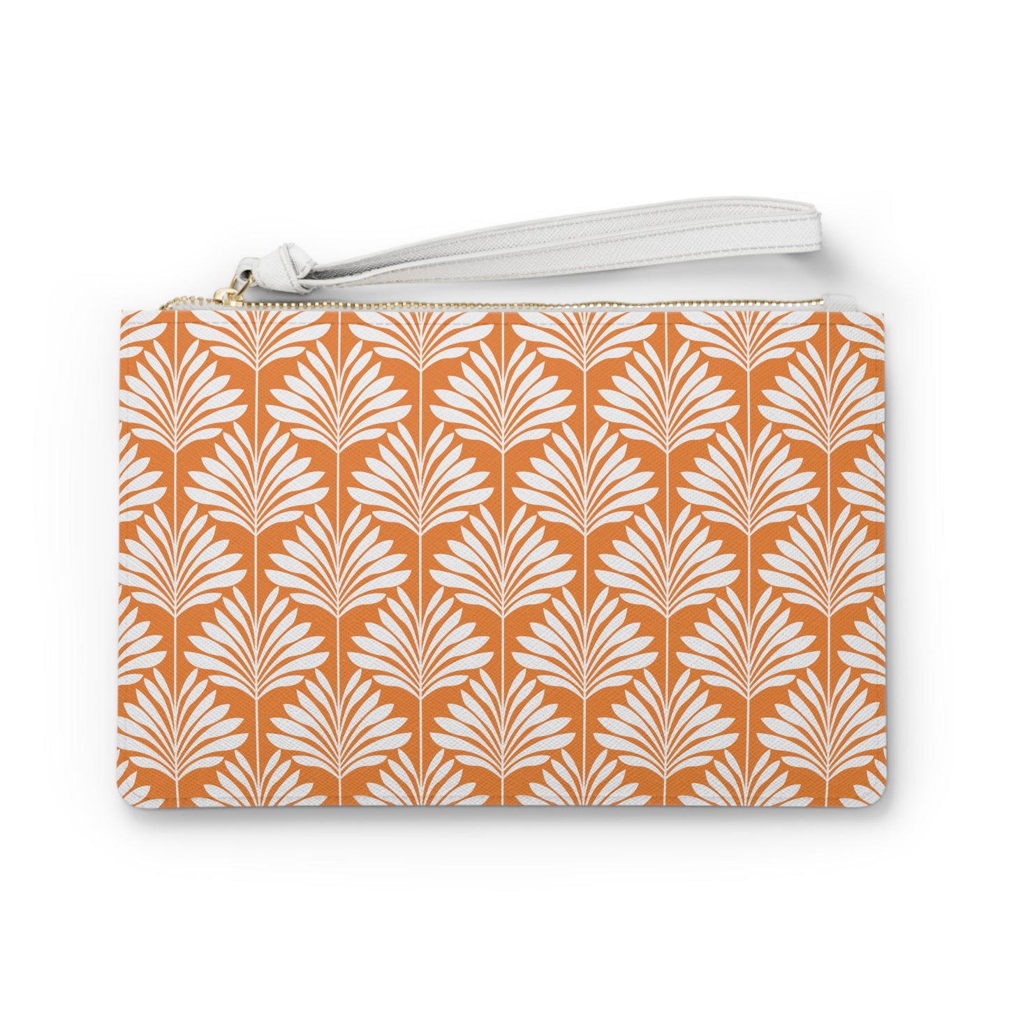 Clutch Bag | Orange & White | Deco