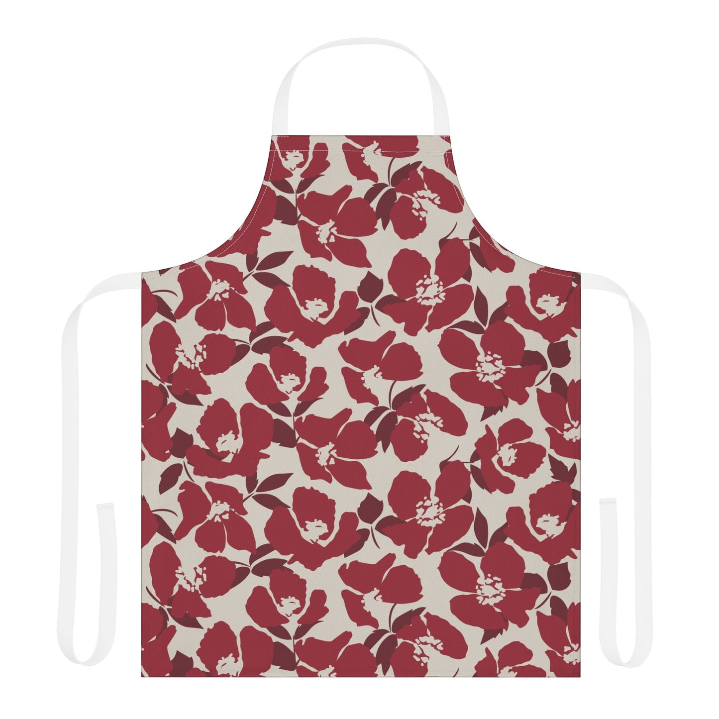 Apron | Maroon & White | Poppy