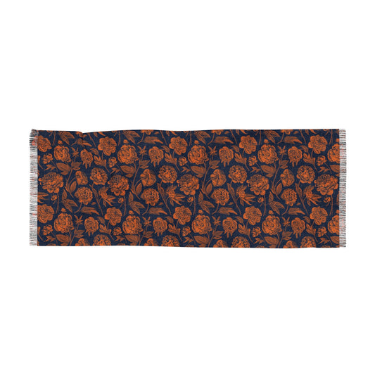 Scarf | Orange & Blue | Peony
