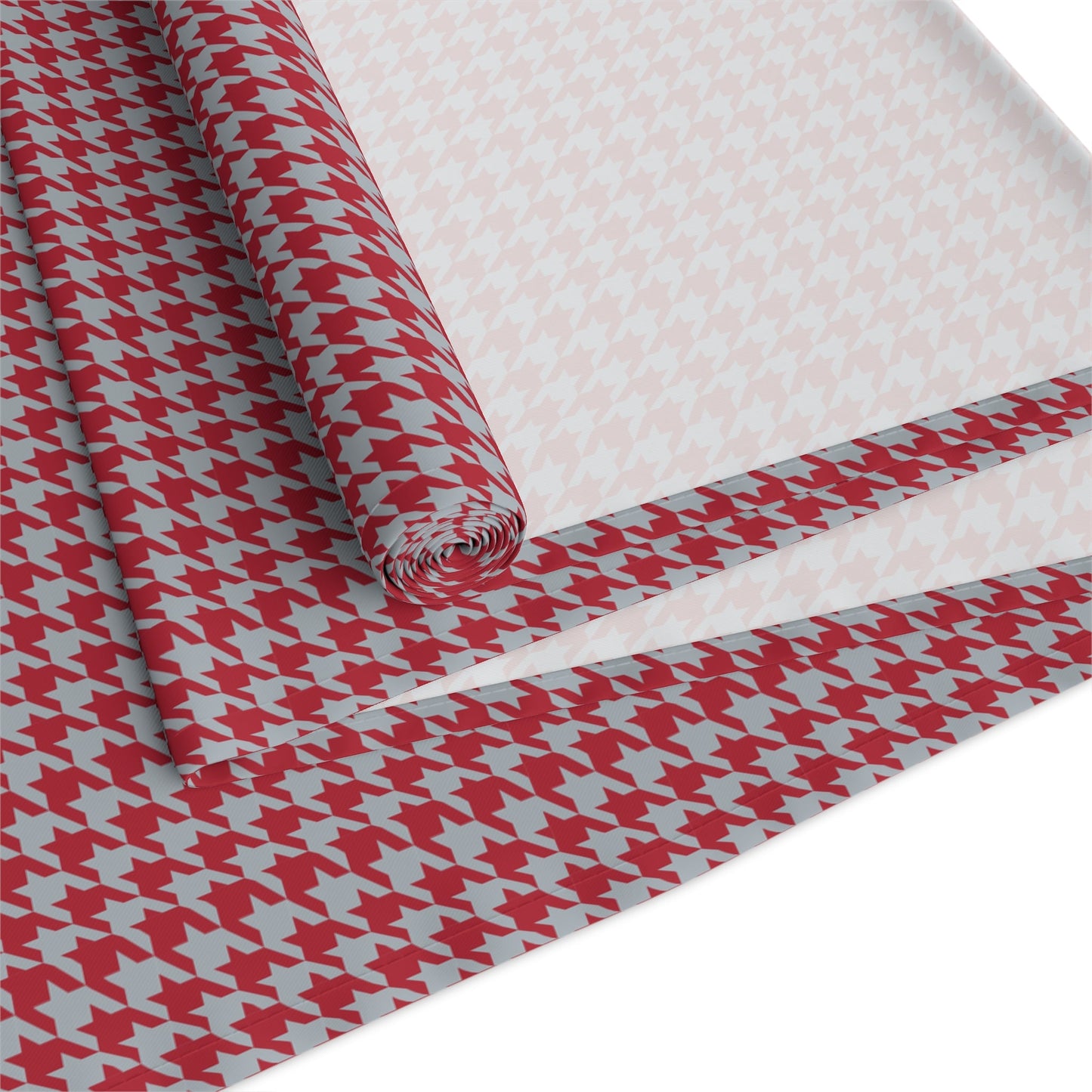 Table Runner | Red & Gray | Houndstooth