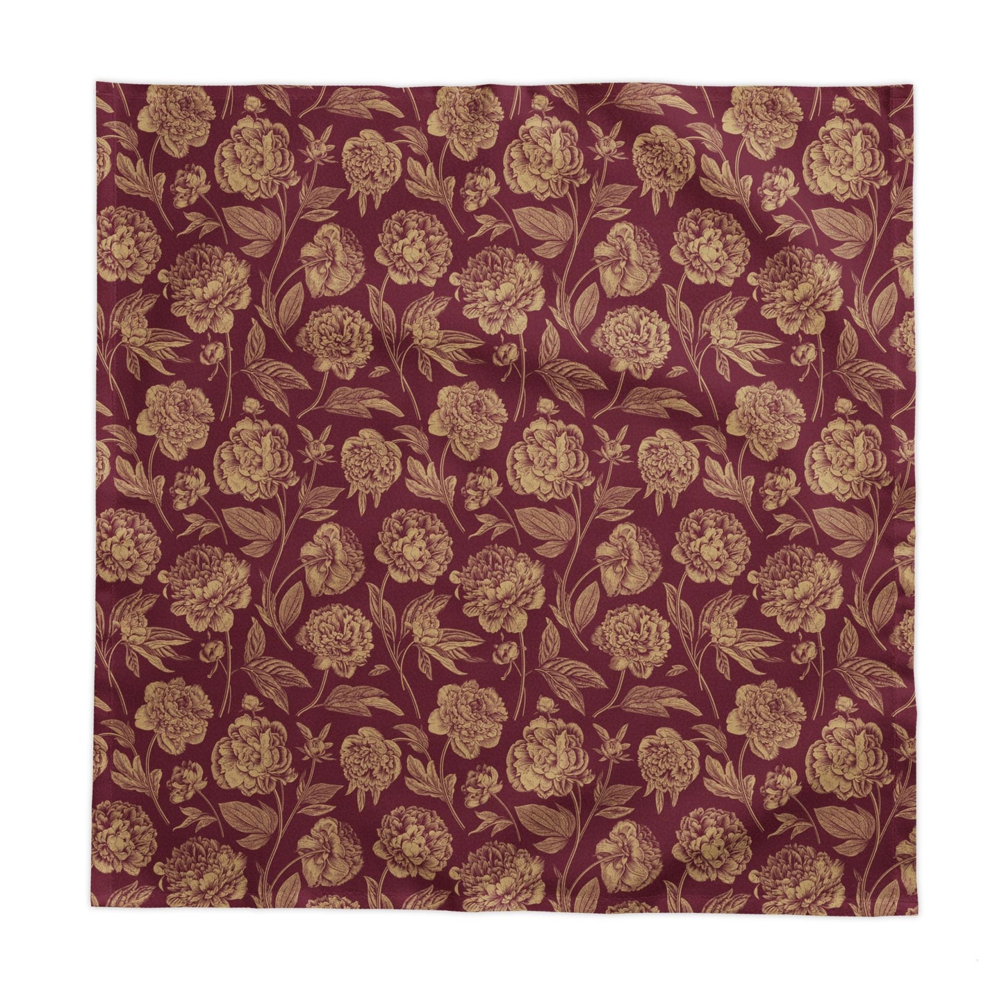 Tablecloth | Maroon & Gold | Peony