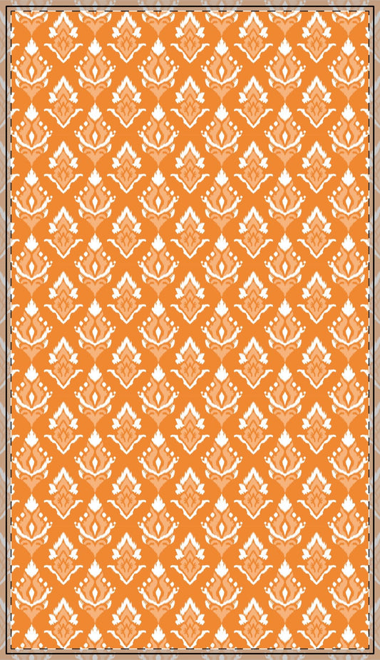 Tablecloth | Orange & White | Ikat