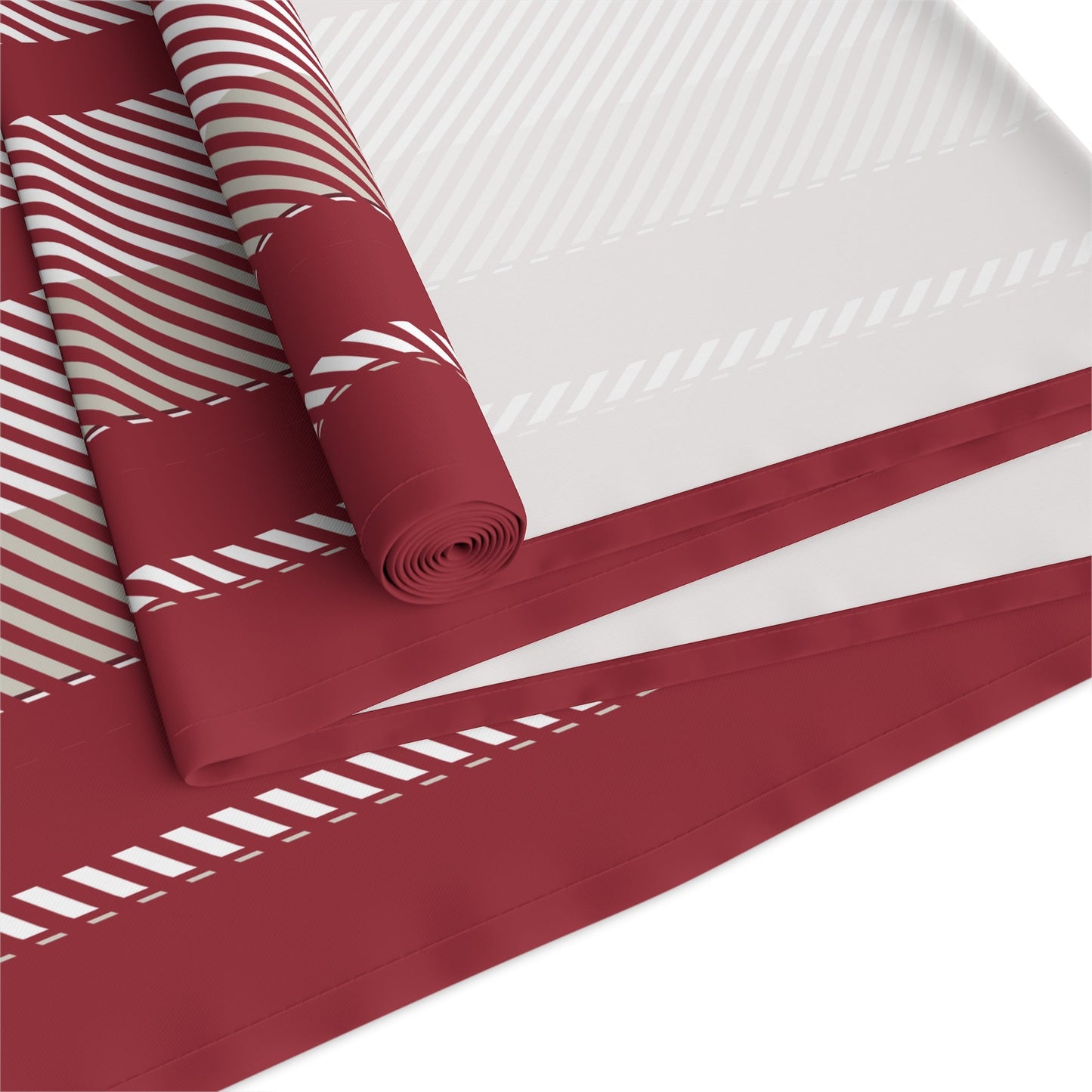 Table Runner | Maroon & White | Stripe