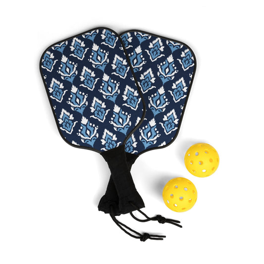 Pickleball Paddle Kit | Light Blue & White | Ikat