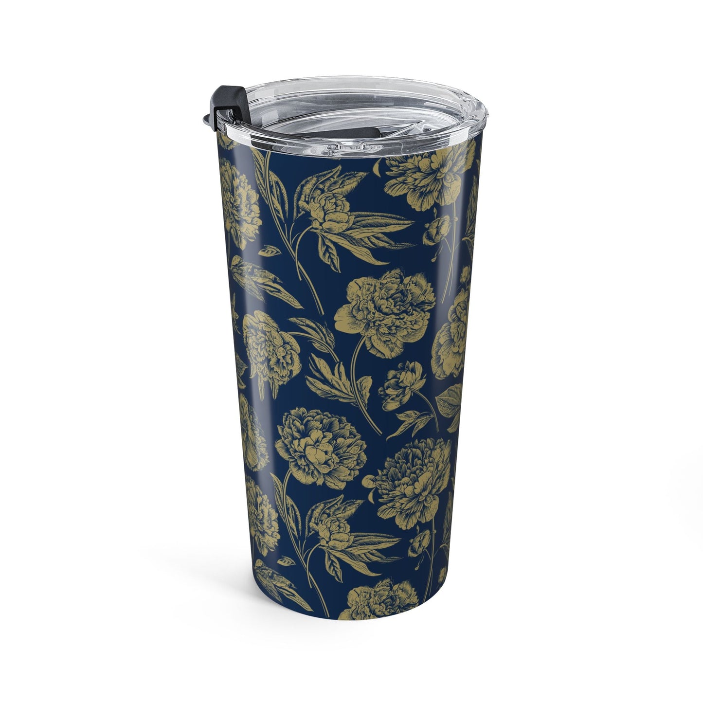 Tumbler | Blue & Gold | Peony