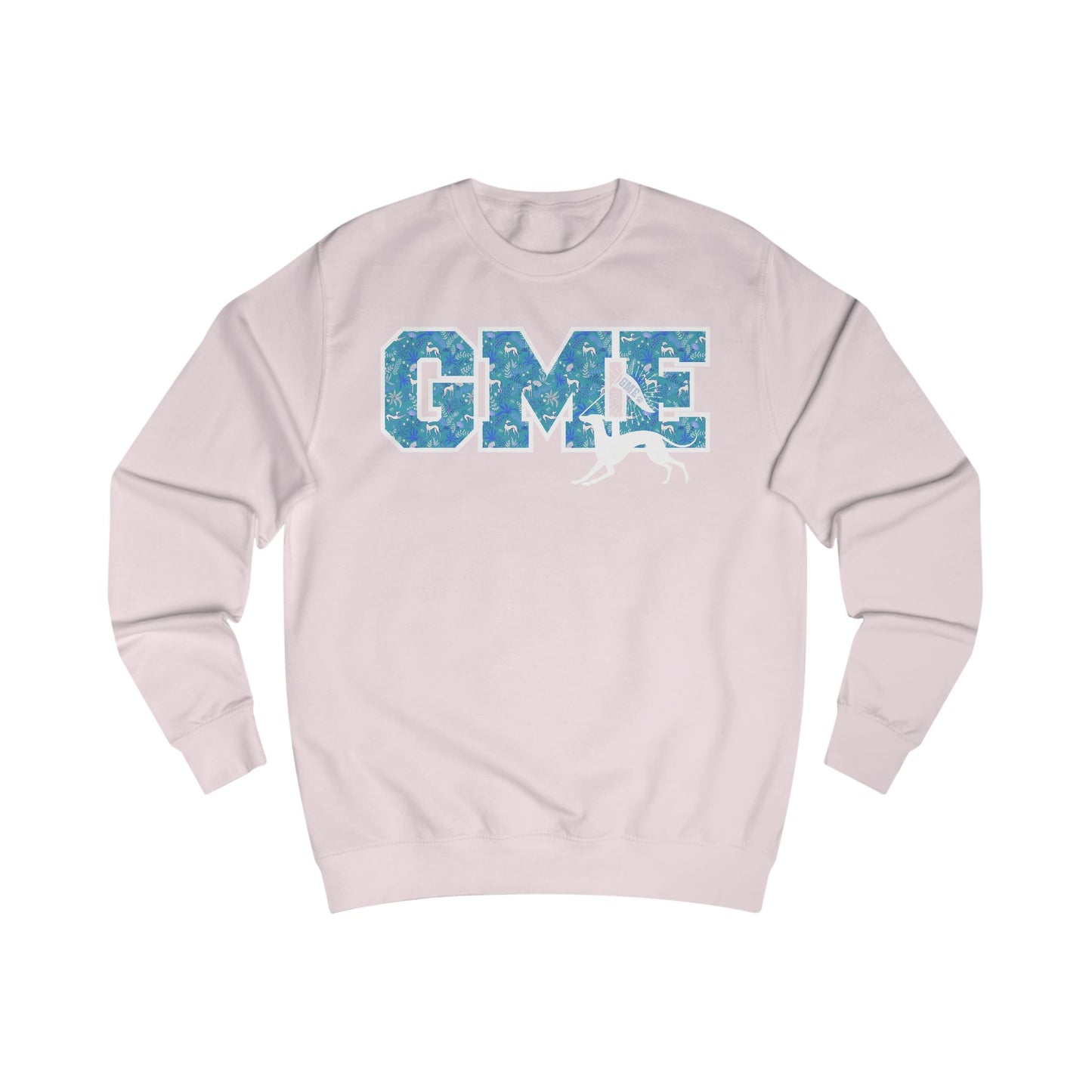 Adult Crewneck Sweatshirt | Greyhounds | Fern Quilt Teal