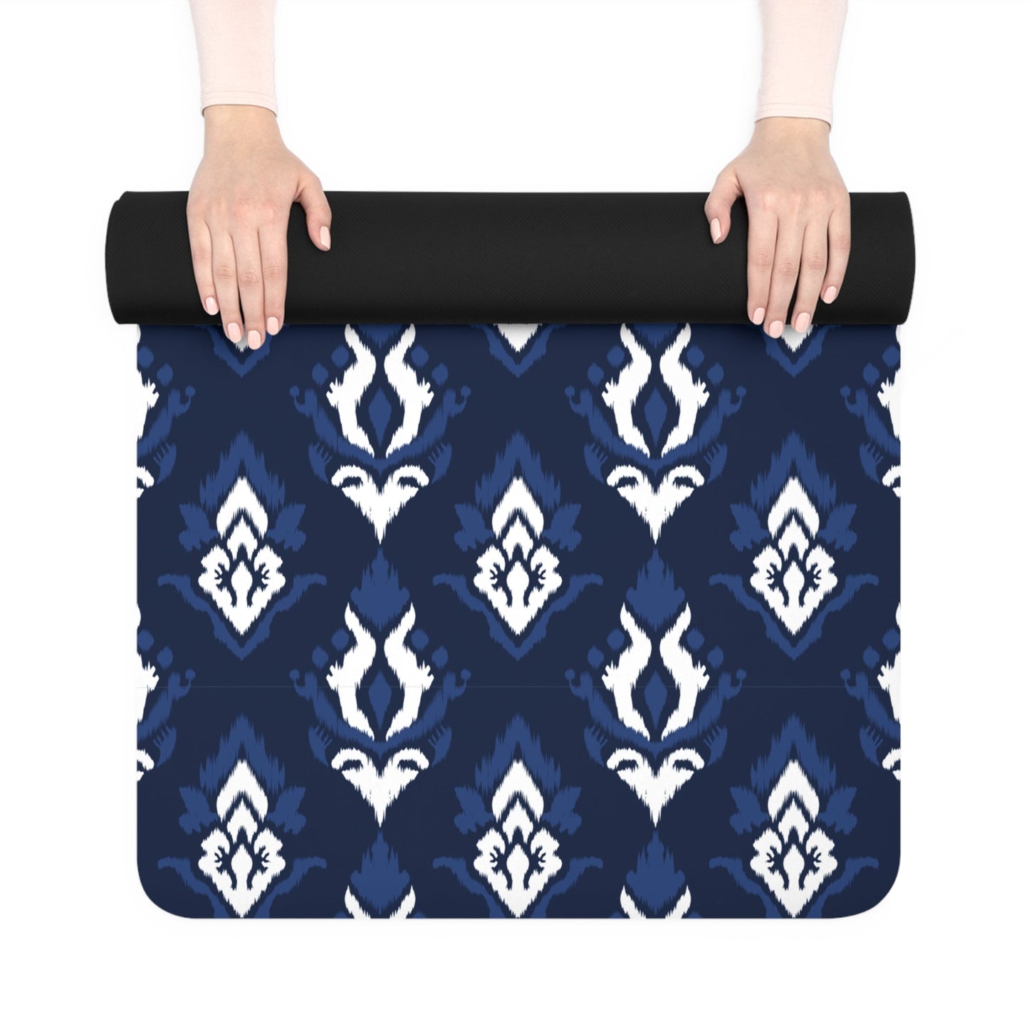 Yoga Mat | Navy & White | Ikat