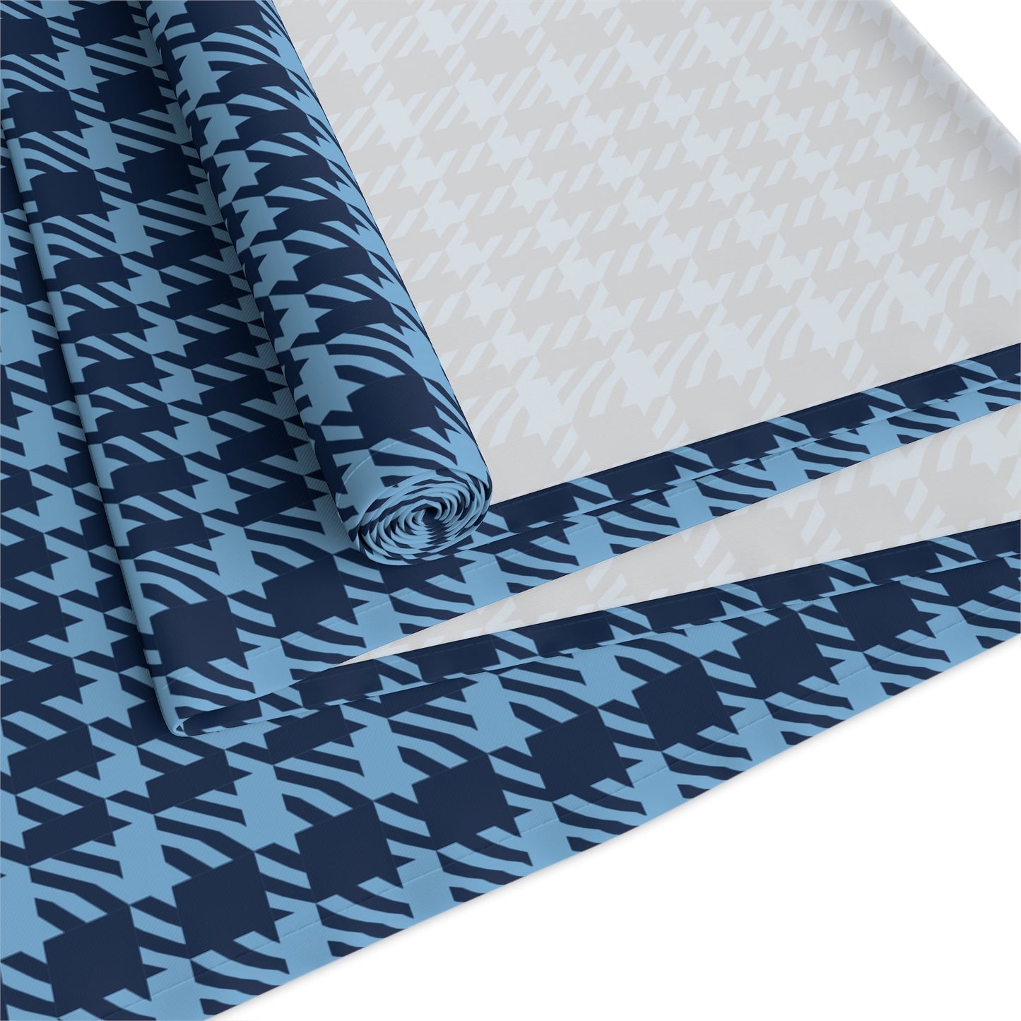 Table Runner | Light Blue & White | Tweed