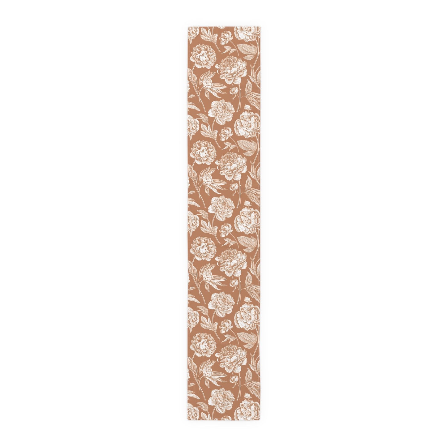 Table Runner | Dark Orange & White | Peony
