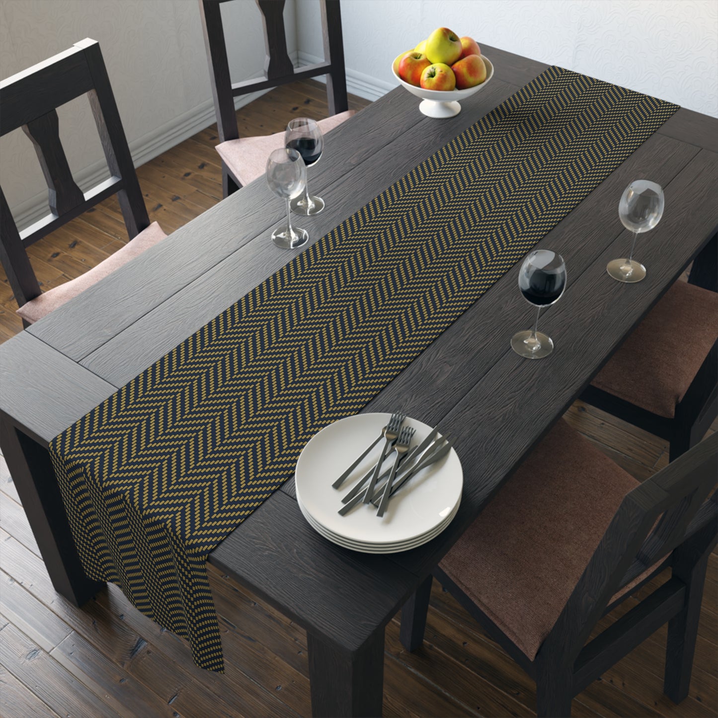 Table Runner | Notre Dame, Indiana | Herringbone