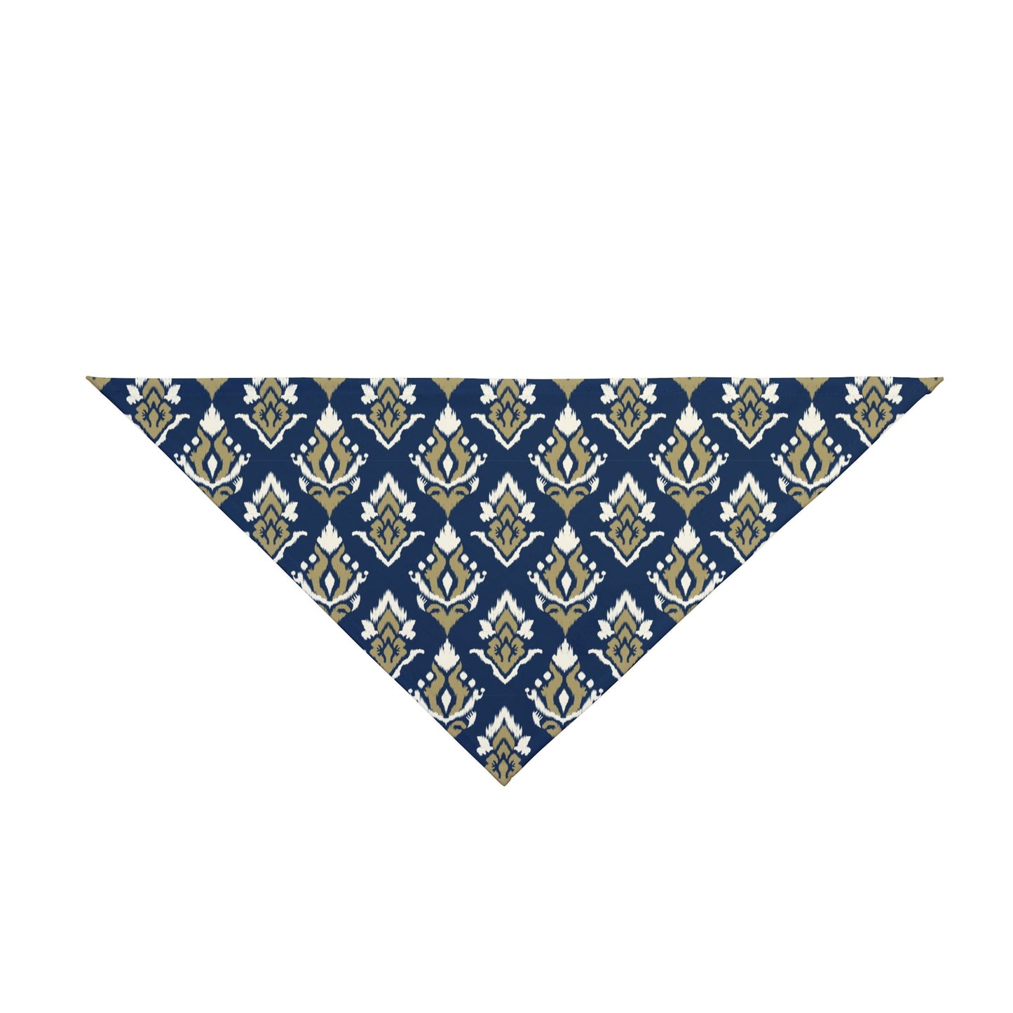 Pet Bandana | Blue & Gold | Ikat