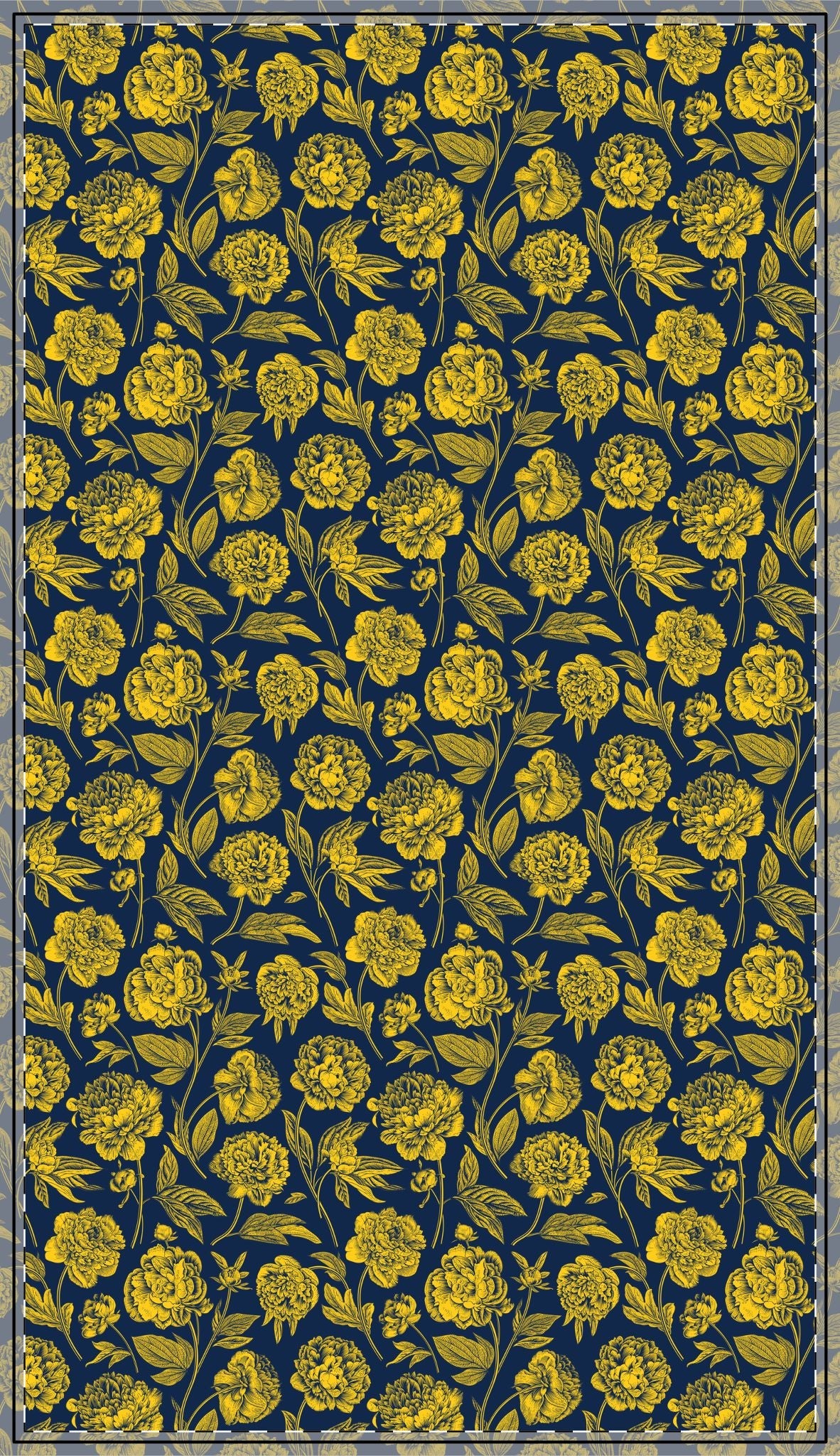 Tablecloth | Yellow & Blue | Peony