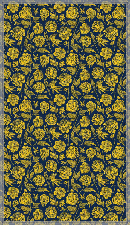 Tablecloth | Yellow & Blue | Peony
