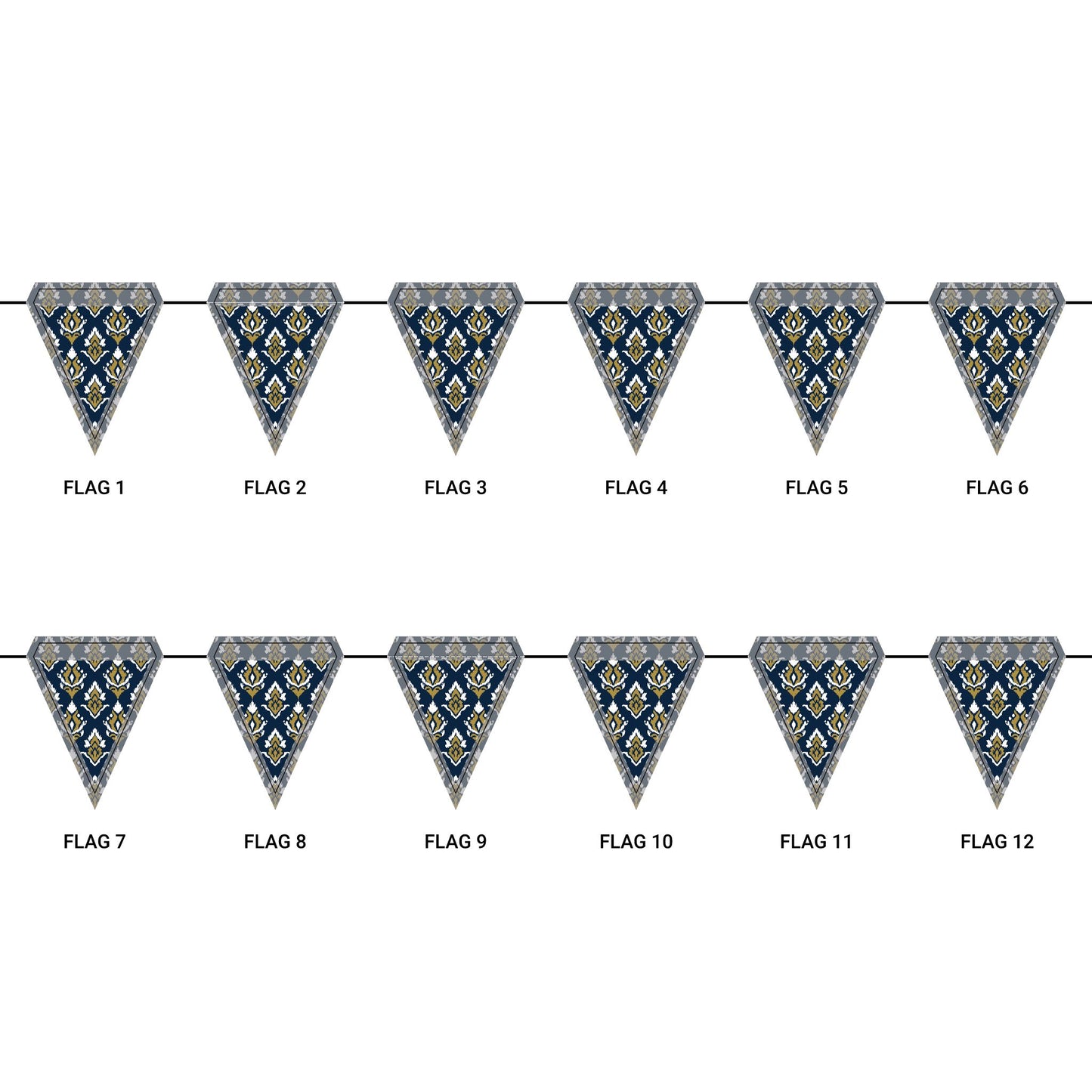 Flag Garland | Notre Dame, Indiana | Ikat