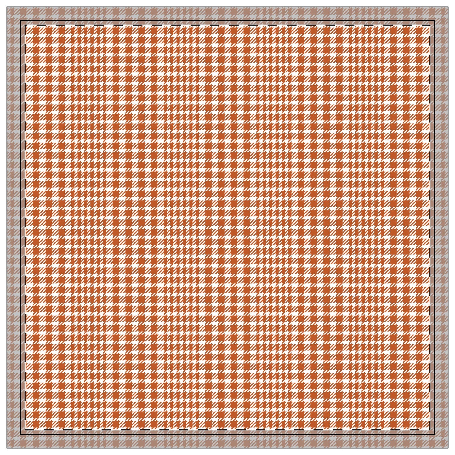 Napkins | Dark Orange & White | Tweed
