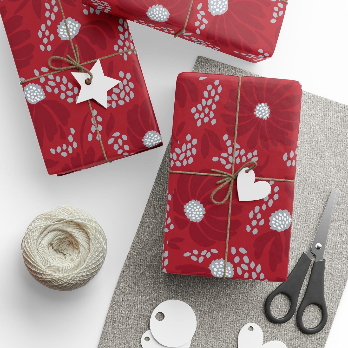 Gift Wrap | Red & Gray | Bellis