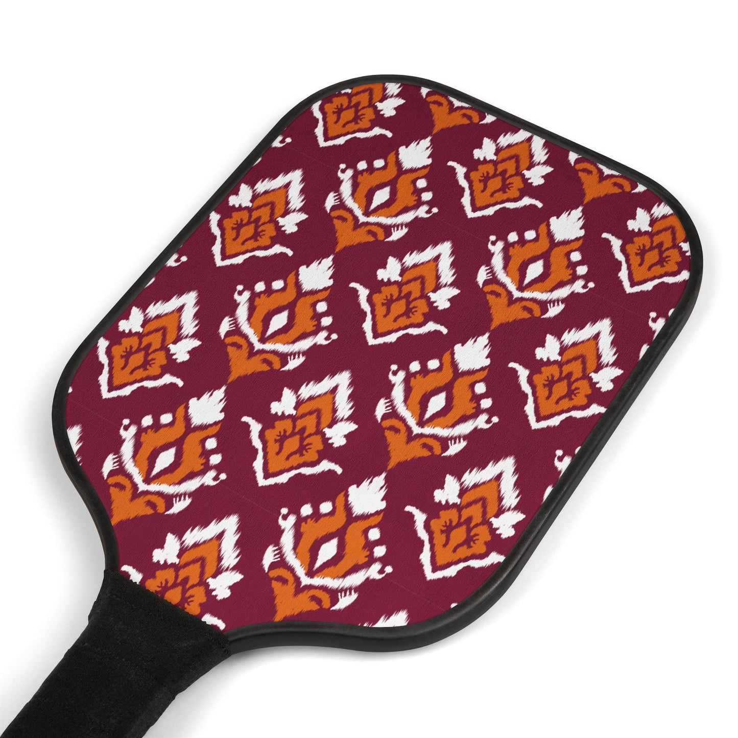 Pickleball Paddle Kit | Maroon & Orange | Ikat