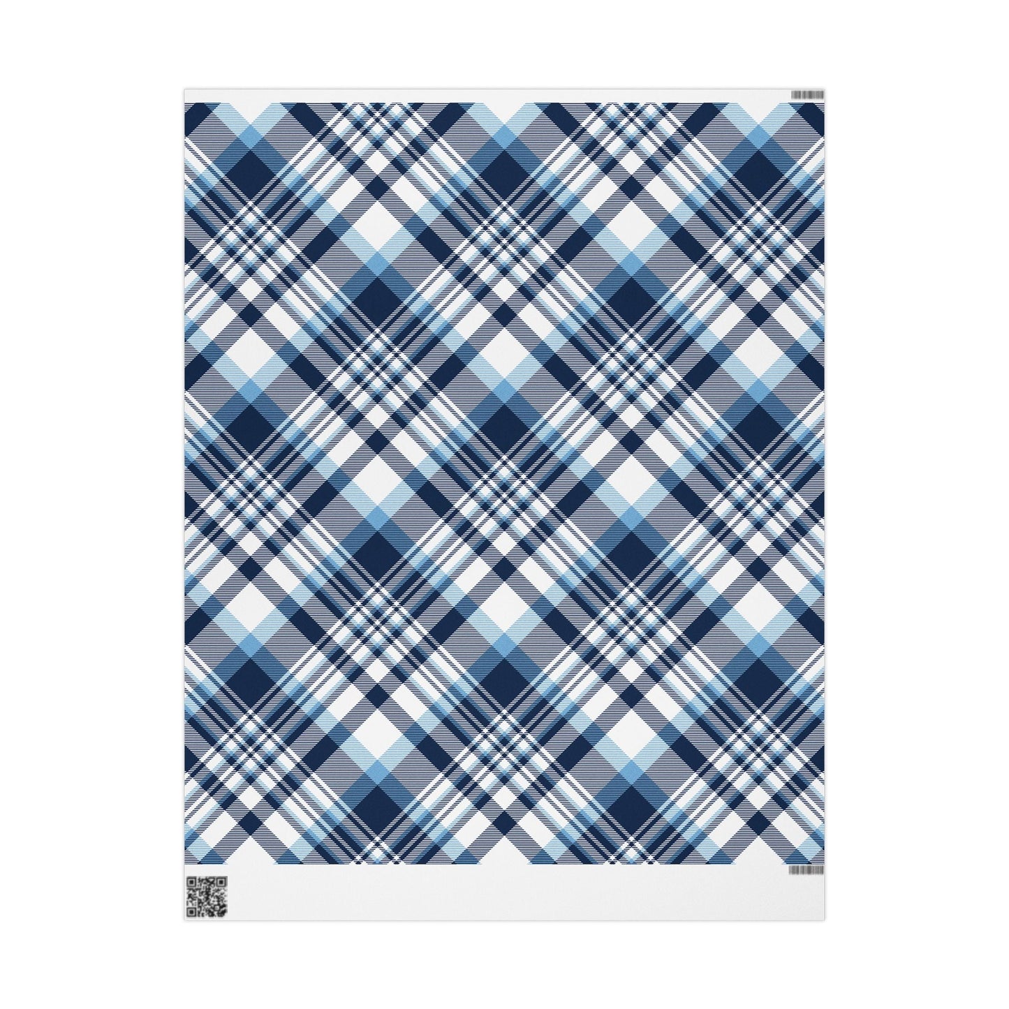 Gift Wrap | Light Blue & White | Tartan