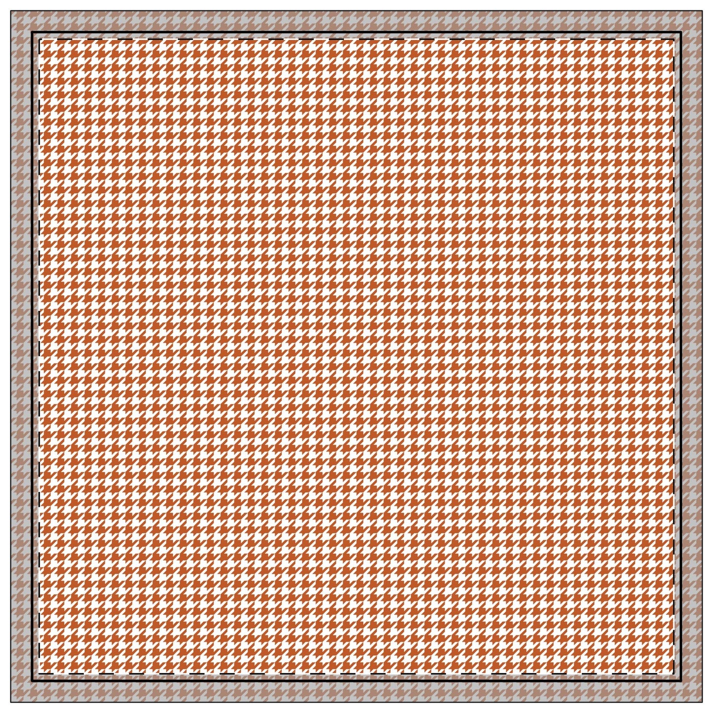 Napkins | Dark Orange & White | Houndstooth