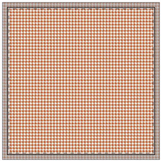 Napkins | Dark Orange & White | Houndstooth