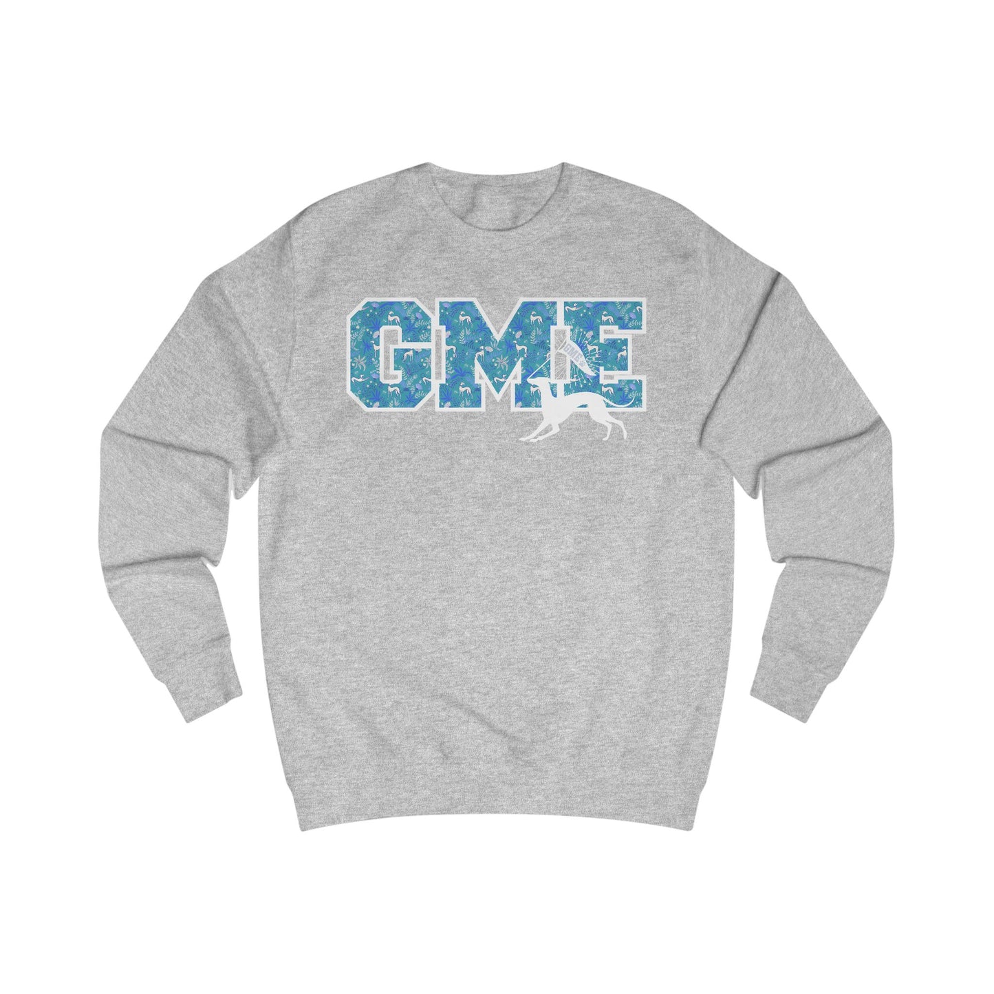 Adult Crewneck Sweatshirt | Greyhounds | Fern Quilt Teal