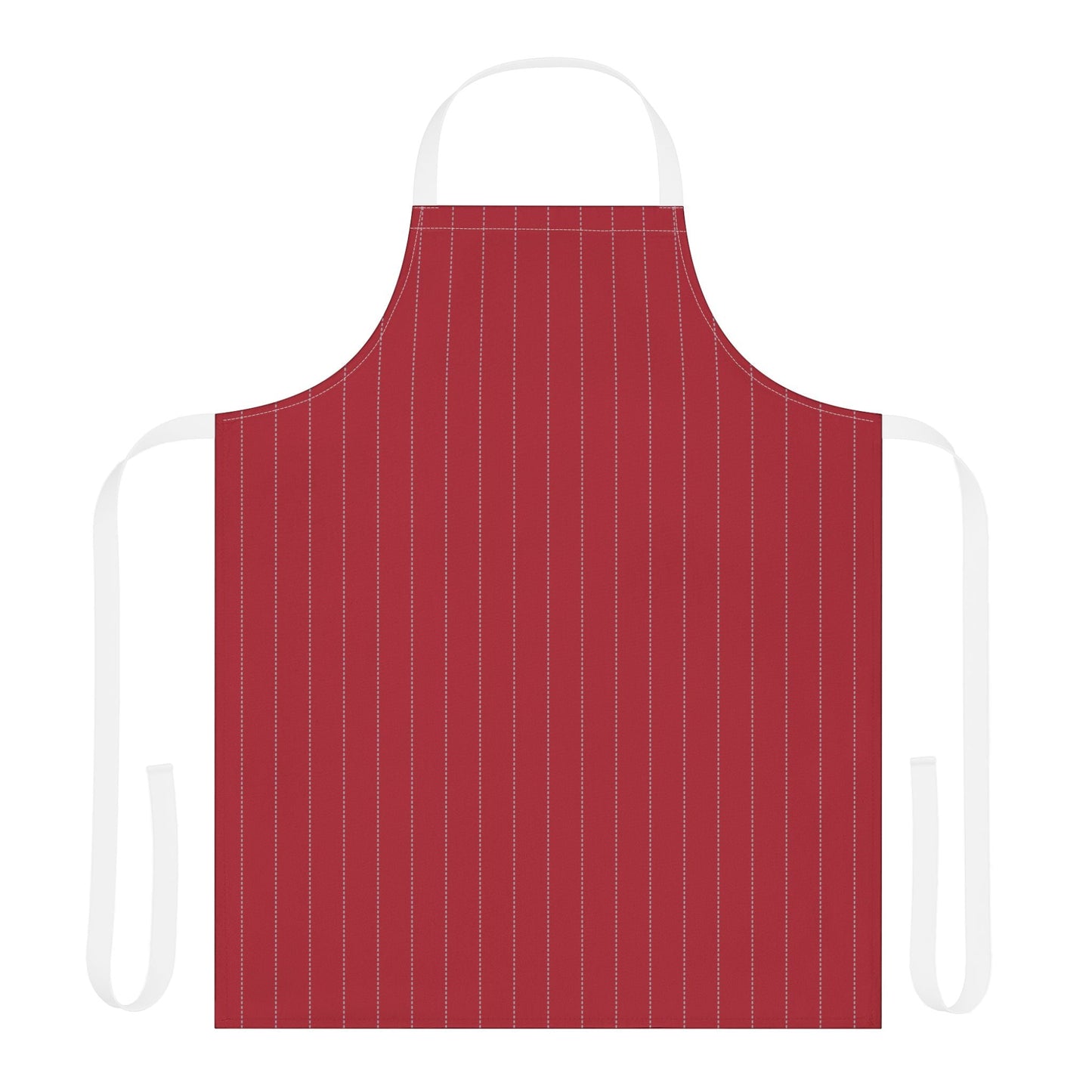 Apron | Red & Gray | Pinstripe