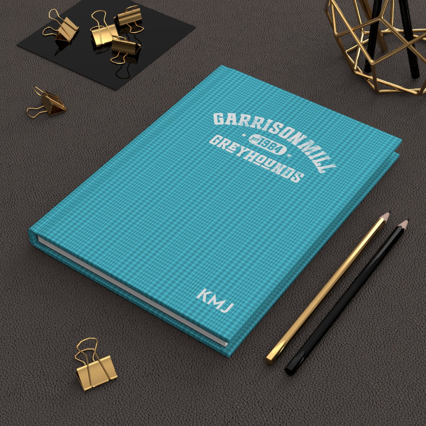 Monogram Journal | Greyhounds | Teal Vintage