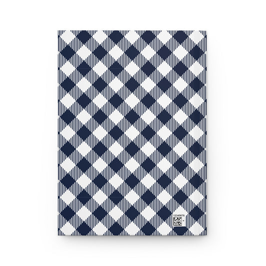 Hardcover Journal | Navy & White | Gingham