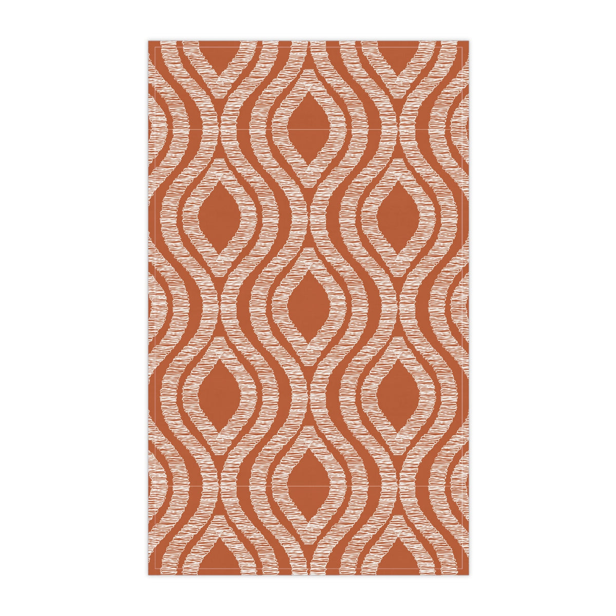 Tea Towels | Dark Orange & White | Ogee