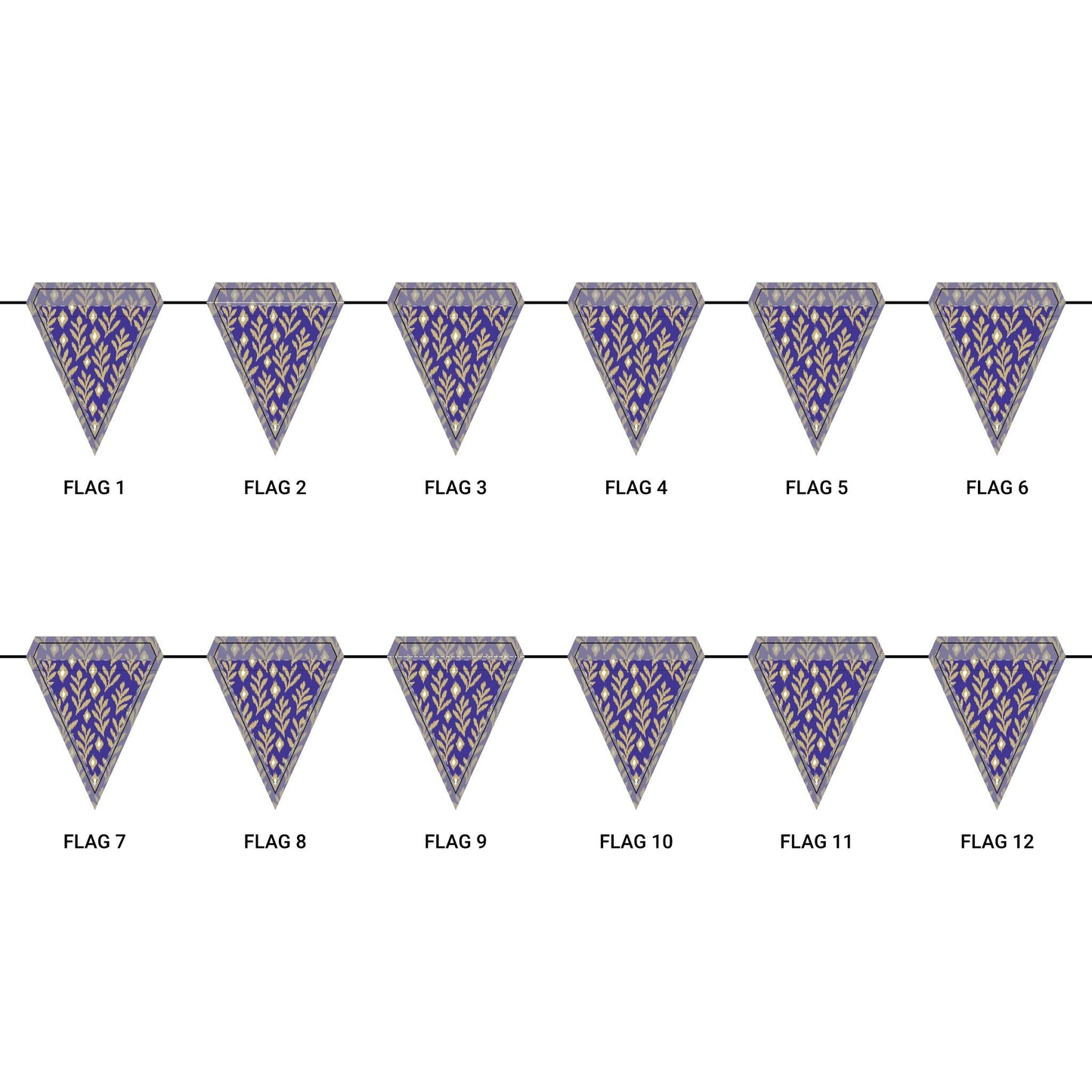 Flag Garland | Purple & Gold | Laurel
