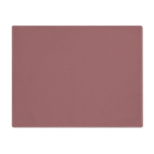 Placemat | Maroon & White | Herringbone