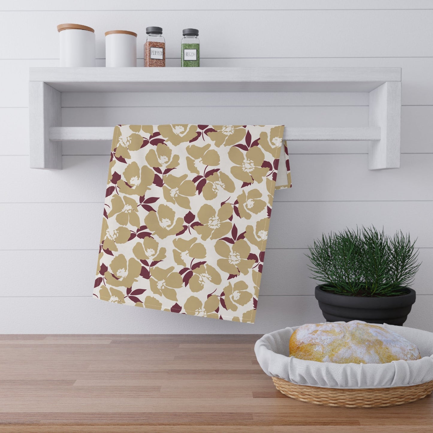 Tea Towels | Maroon & Gold | Poppy