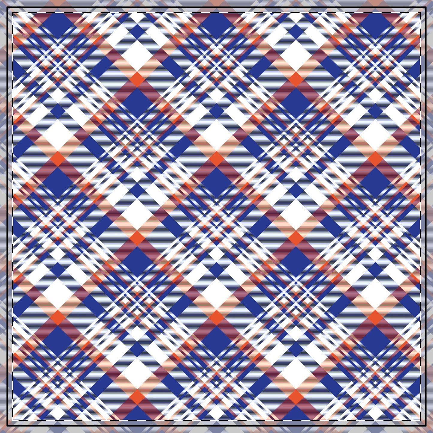 Tablecloth | Bright Blue & Orange | Tartan