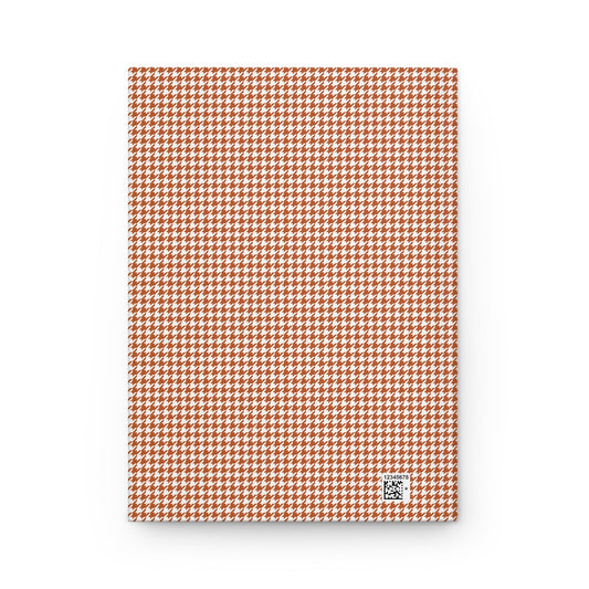 Journal | Dark Orange & White | Houndstooth
