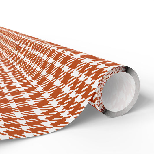 Gift Wrap | Dark Orange & White | Tweed