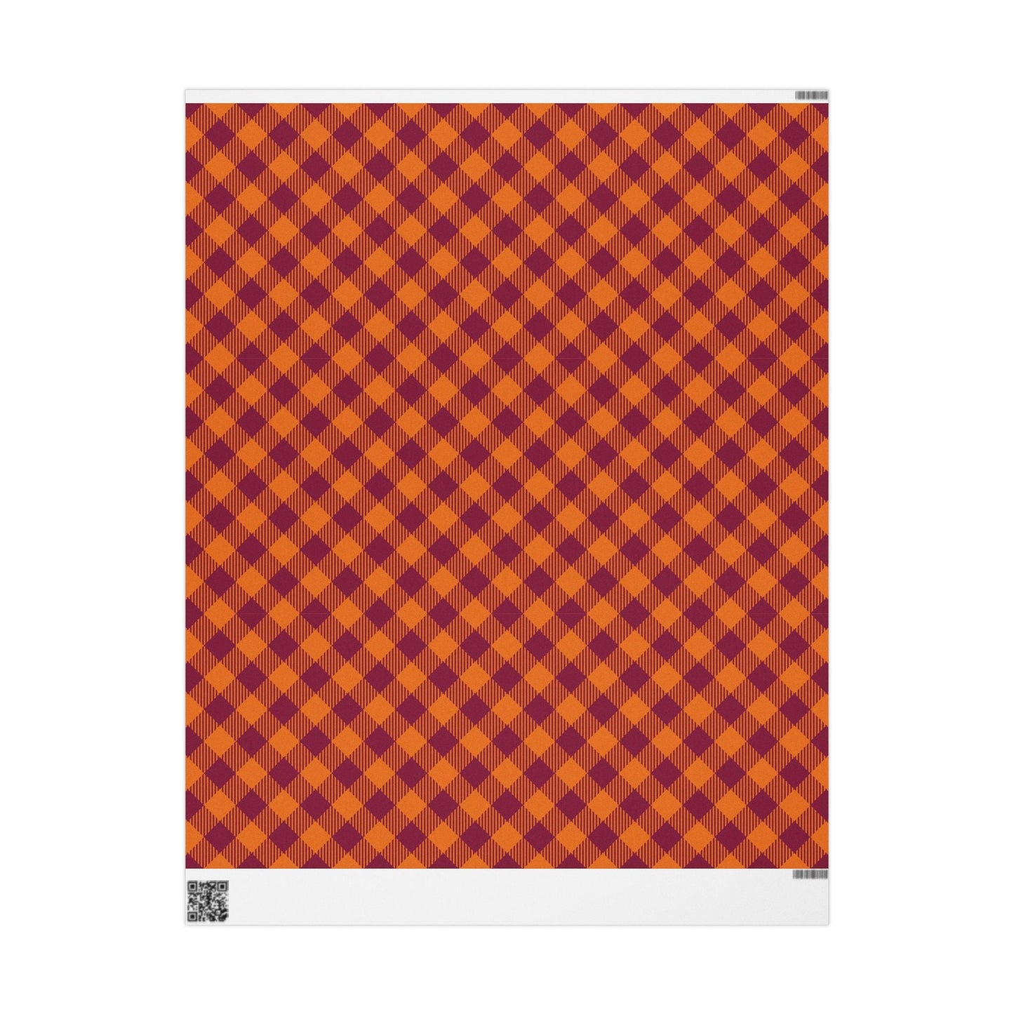 Gift Wrap | Maroon & Orange | Gingham