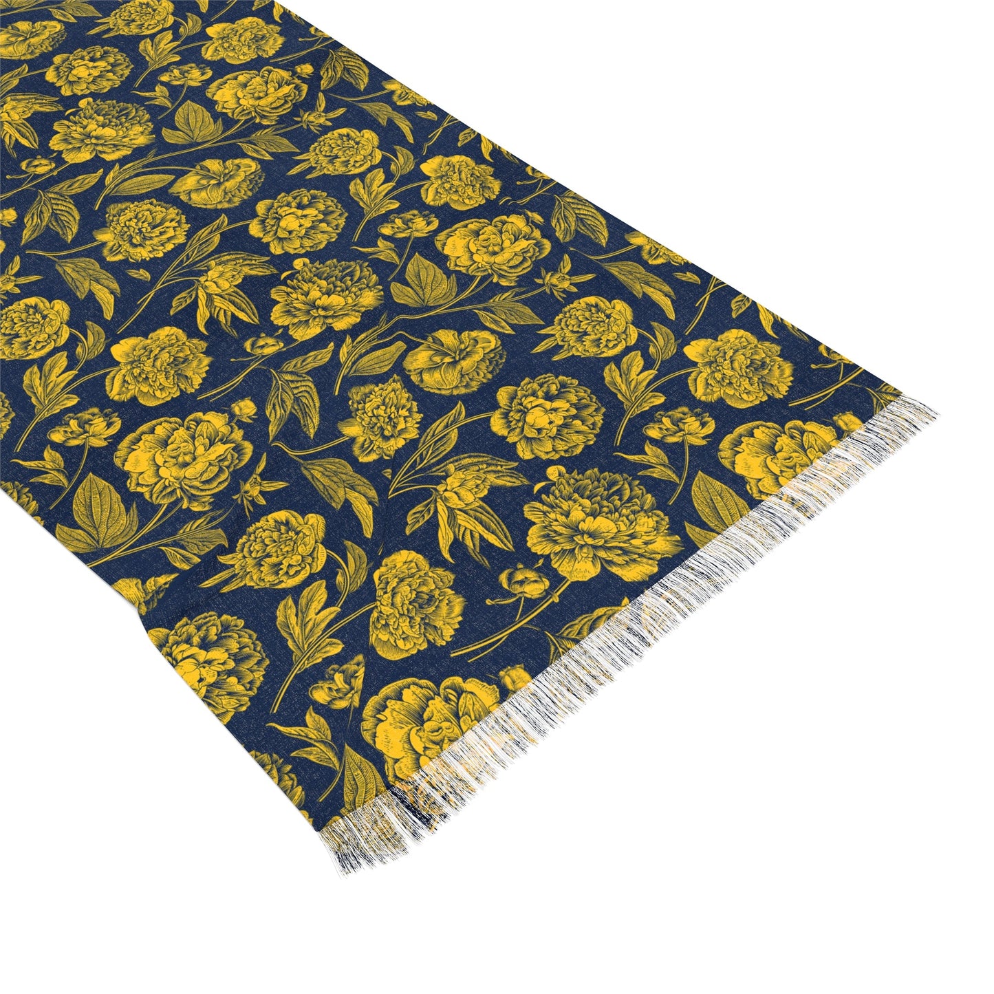 Scarf | Yellow & Blue | Peony