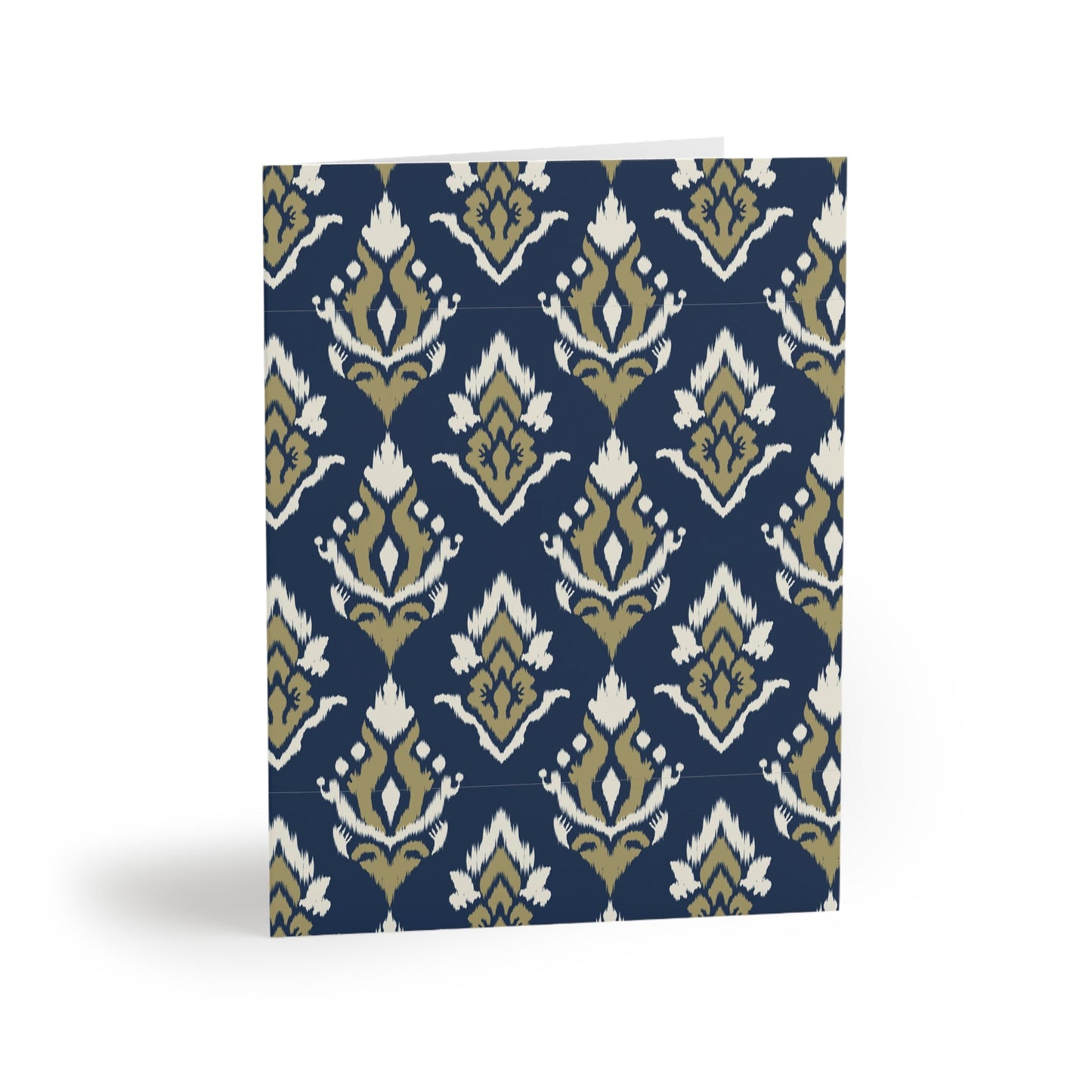 Notecards Set | Blue & Gold | Ikat