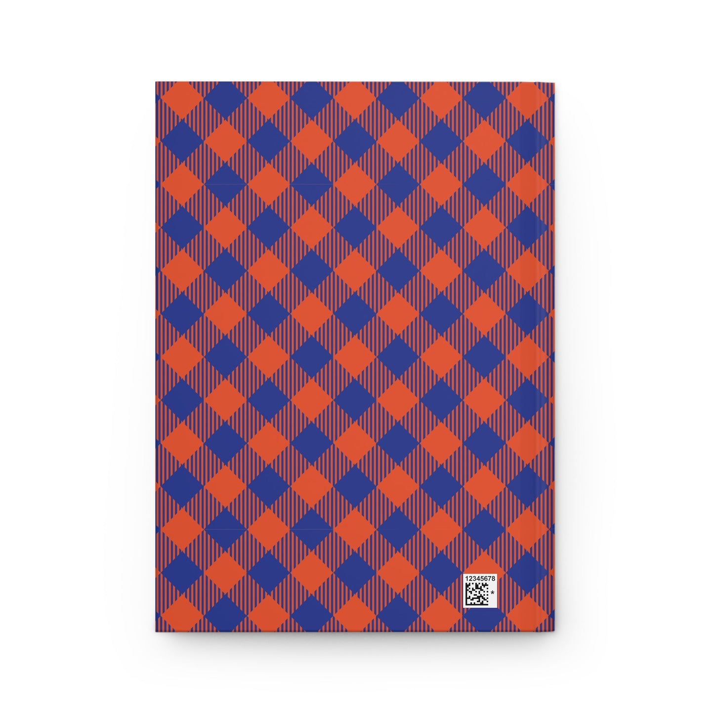 Hardcover Journal | Bright Blue & Orange | Gingham
