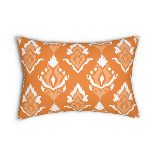 Pillow | Orange & White | Ikat