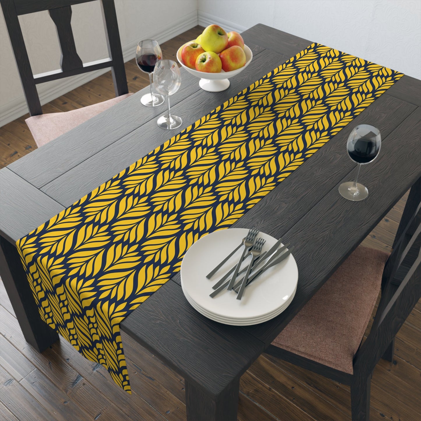 Table Runner | Yellow & Blue | Palm